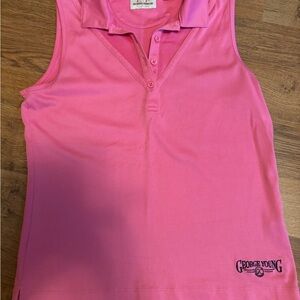 EP Pro Pink Polo Fitted Tank Top